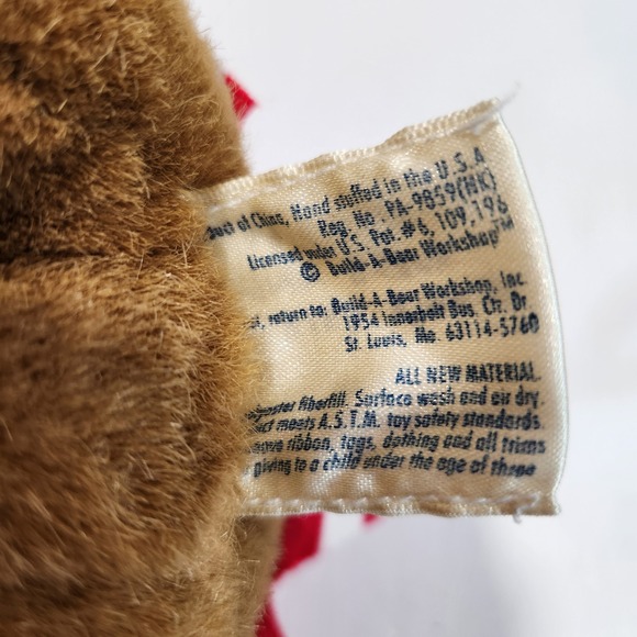 BUILD-A-BEAR Brown Teddy Bear Vintage 1997 Classic Plush Sitting EUC BAB Striped - Picture 6 of 8